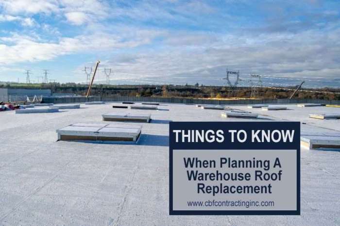 Things To Know When Planning a Warehouse Roof Replacement